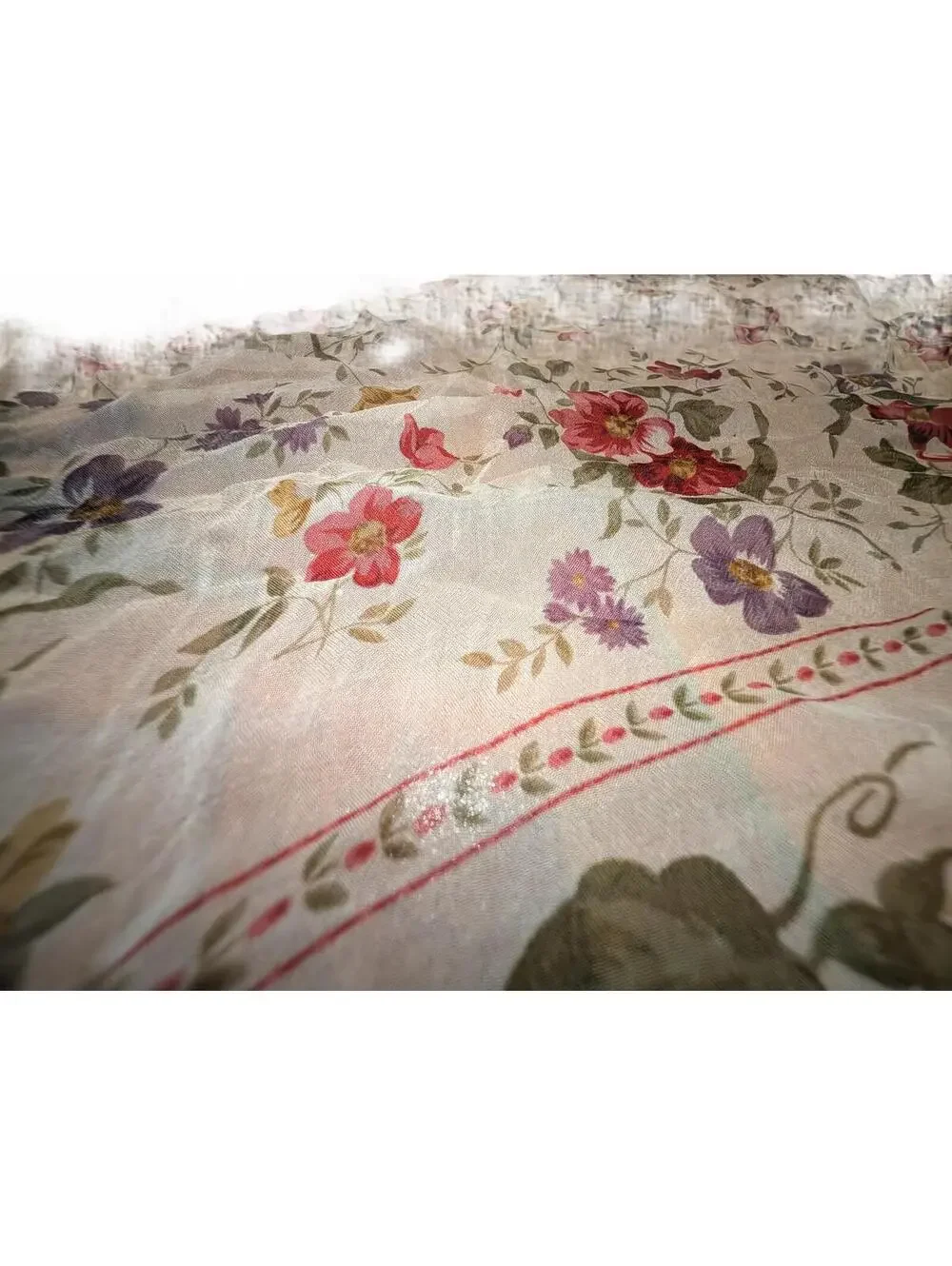 Vintage laura Ashley Floral Print Scarf or Shawl 33x31